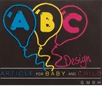 הלוגו הראשון של ABC Design: שלושה בלונים, A, B ו-C